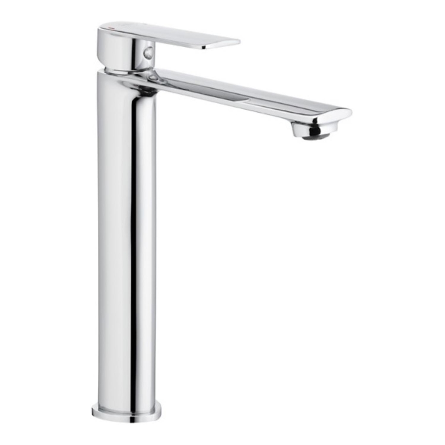 KFA Armatura 4422-612-00 - Waschbeckenarmatur + Ablauf mit Überlauf AGAT 28,7 cm glänzendes Chrom