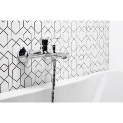 KFA Armatura 4424-510-00 - Badewannen-Set mit Armatur AGAT glänzendes Chrom