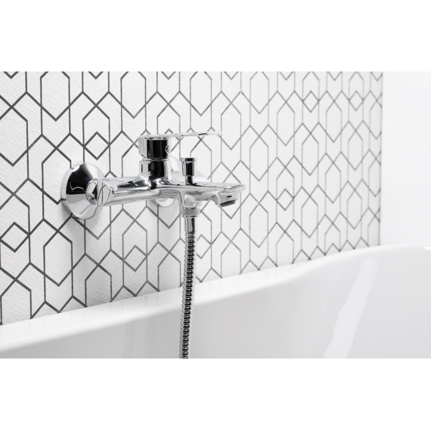 KFA Armatura 4424-510-00 - Badewannen-Set mit Armatur AGAT glänzendes Chrom