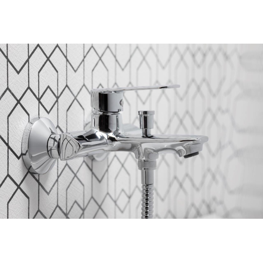 KFA Armatura 4424-510-00 - Badewannen-Set mit Armatur AGAT glänzendes Chrom