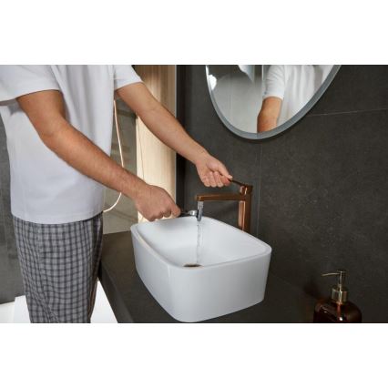 KFA Armatura 4522-712-34 - Waschtischarmatur + Ablaufgarnitur MALAGA 30,3 cm Roségold