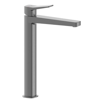 KFA Armatura 4522-712-61 - Waschtischarmatur + Ablaufgarnitur MALAGA 30,3 cm metallicgrau