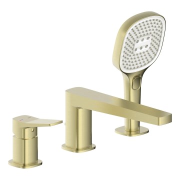 KFA Armatura 4525-210-31 - MALAGA 3-Loch-Wannenarmatur, gebürstetes Gold