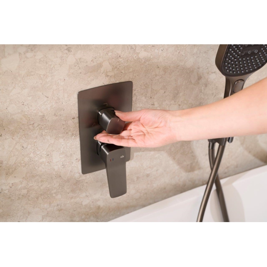 KFA Armatura 4529-301-61 - Duschset mit Unterputzarmatur MALAGA, Metallic-Grau