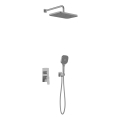 KFA Armatura 4529-501-61 - Duschgarnitur mit Unterputz-Armatur MALAGA, Metallic-Grau