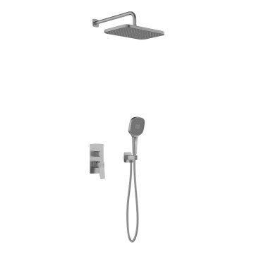 KFA Armatura 4529-501-61 - Duschgarnitur mit Unterputz-Armatur MALAGA, Metallic-Grau