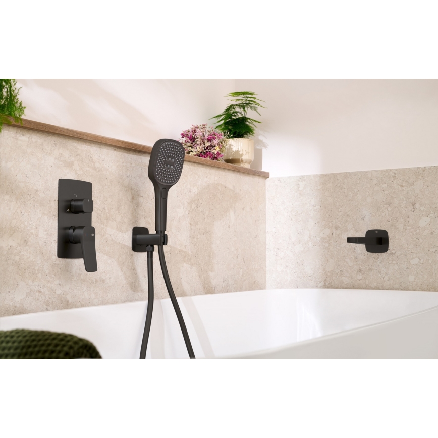 KFA Armatura 4529-501-81 - Duschset mit Unterputz-Armatur MALAGA schwarz