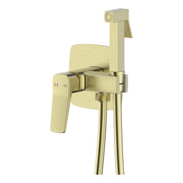 KFA Armatura 4529-512-31 - Bidetarmatur mit Handbrause zur Unterputzmontage MALAGA, gebürstetes Gold