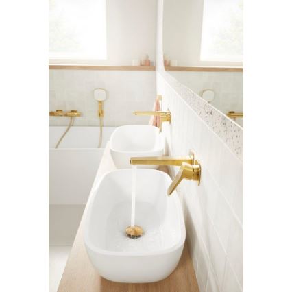 KFA Armatura 4529-810-31 - Waschtischarmatur zur Unterputzmontage MALAGA, gebürstetes Gold