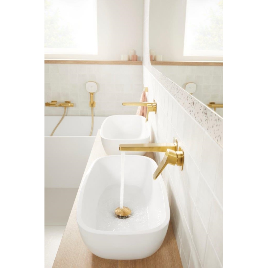 KFA Armatura 4529-810-31 - Waschtischarmatur zur Unterputzmontage MALAGA, gebürstetes Gold