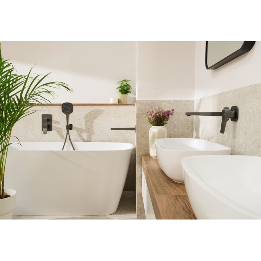 KFA Armatura 4529-810-61 - Einhebel-Waschtischarmatur zur Unterputzmontage MALAGA Metallic-Grau