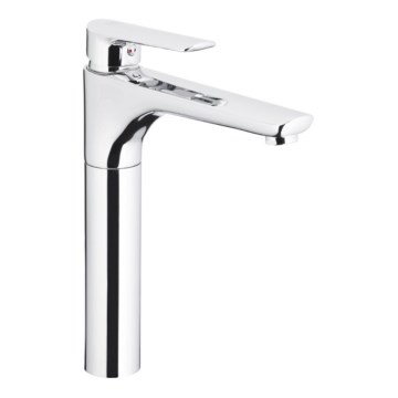 KFA Armatura 5022-712-00 - Waschbeckenarmatur + Ablauf mit Überlauf TANZANIT 28,4 cm glänzendes Chrom
