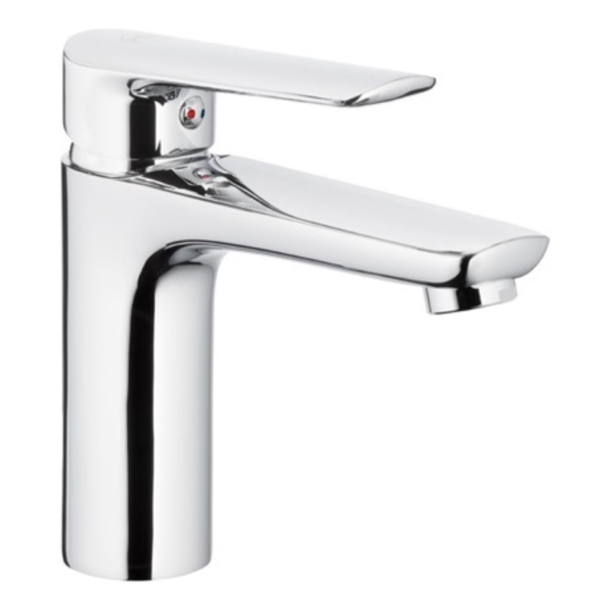 KFA Armatura 5022-815-00 - Waschbeckenarmatur + Ablauf mit Überlauf TANZANIT 15,4 cm glänzendes Chrom