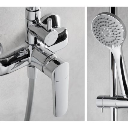 KFA Armatura 5026-910-00 - Duschset mit Armatur TANZANIT glänzendes Chrom