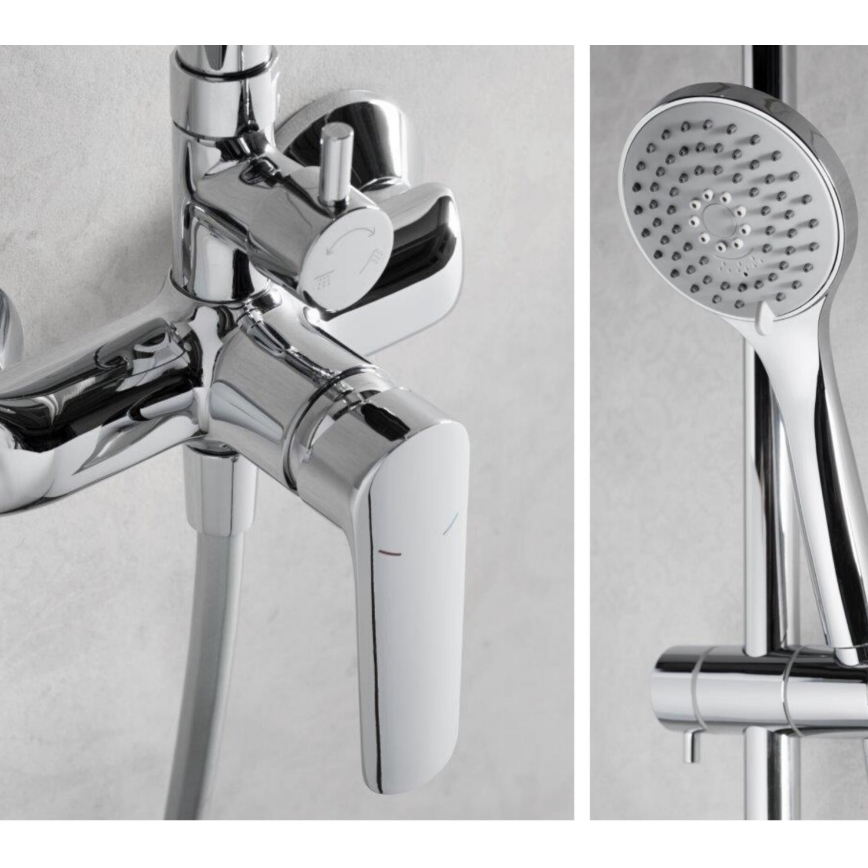 KFA Armatura 5026-910-00 - Duschset mit Armatur TANZANIT glänzendes Chrom