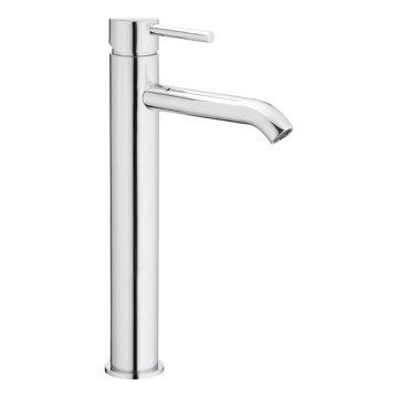 KFA Armatura 5032-612-00 - Waschbeckenarmatur + Ablauf mit Überlauf MOZA 33 cm glänzendes Chrom