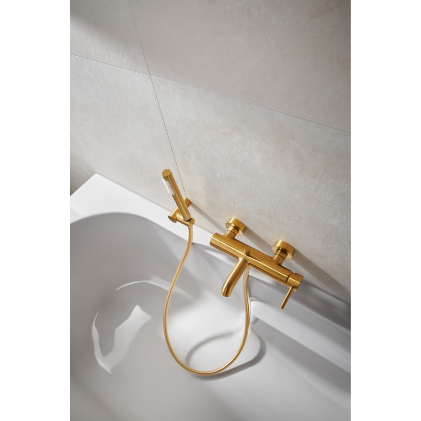 KFA Armatura 5034-520-31 - Badewannen-Set mit Armatur MOZA geschliffen golden