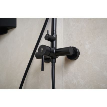 KFA Armatura 5036-910-81 - Duschset mit Armatur MOZA Messing/matt schwarz