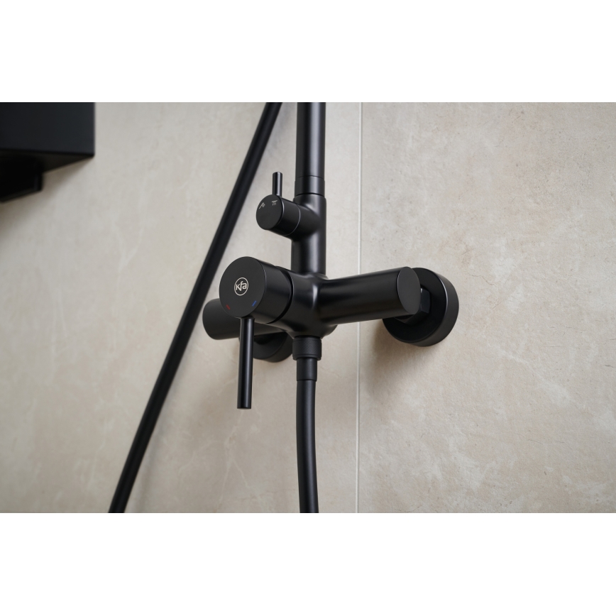 KFA Armatura 5036-910-81 - Duschset mit Armatur MOZA Messing/matt schwarz