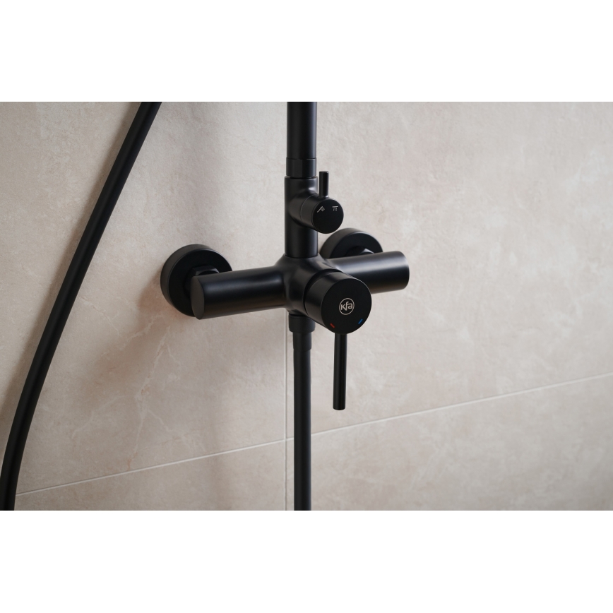 KFA Armatura 5036-910-81 - Duschset mit Armatur MOZA Messing/matt schwarz