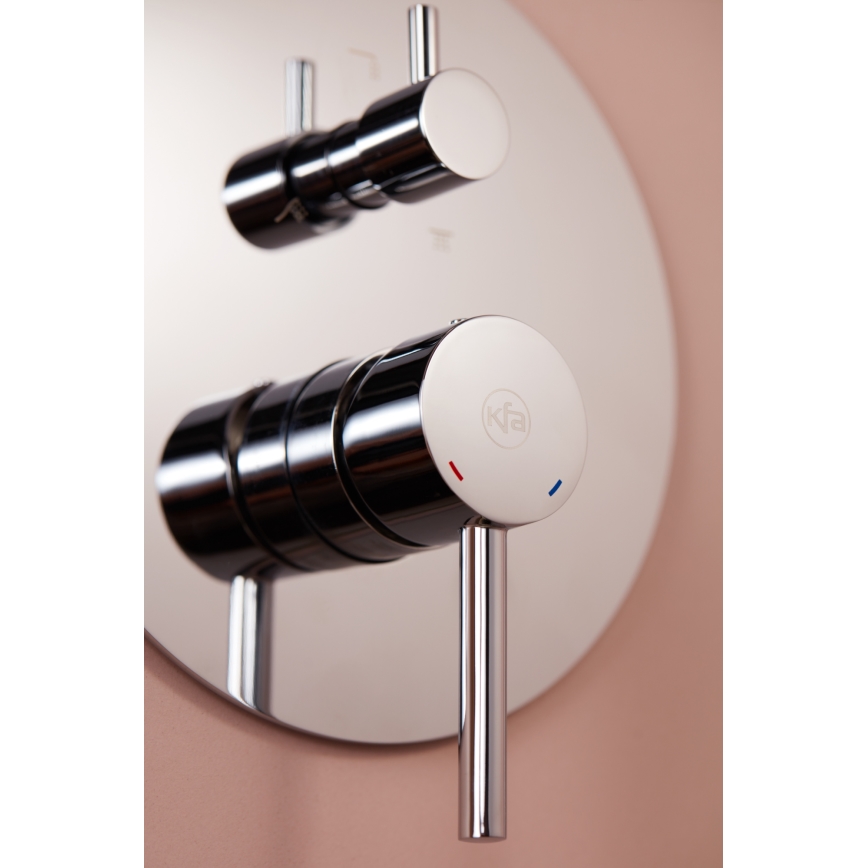 KFA Armatura 5039-501-00 - Dusch-Set mit Unterputz-Armatur MOZA glänzendes Chrom
