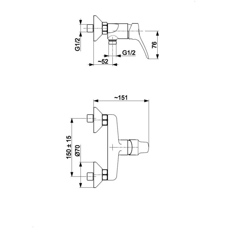 KFA Armatura 5246-010-00 - Duscharmatur MORRIS Hochglanzchrom