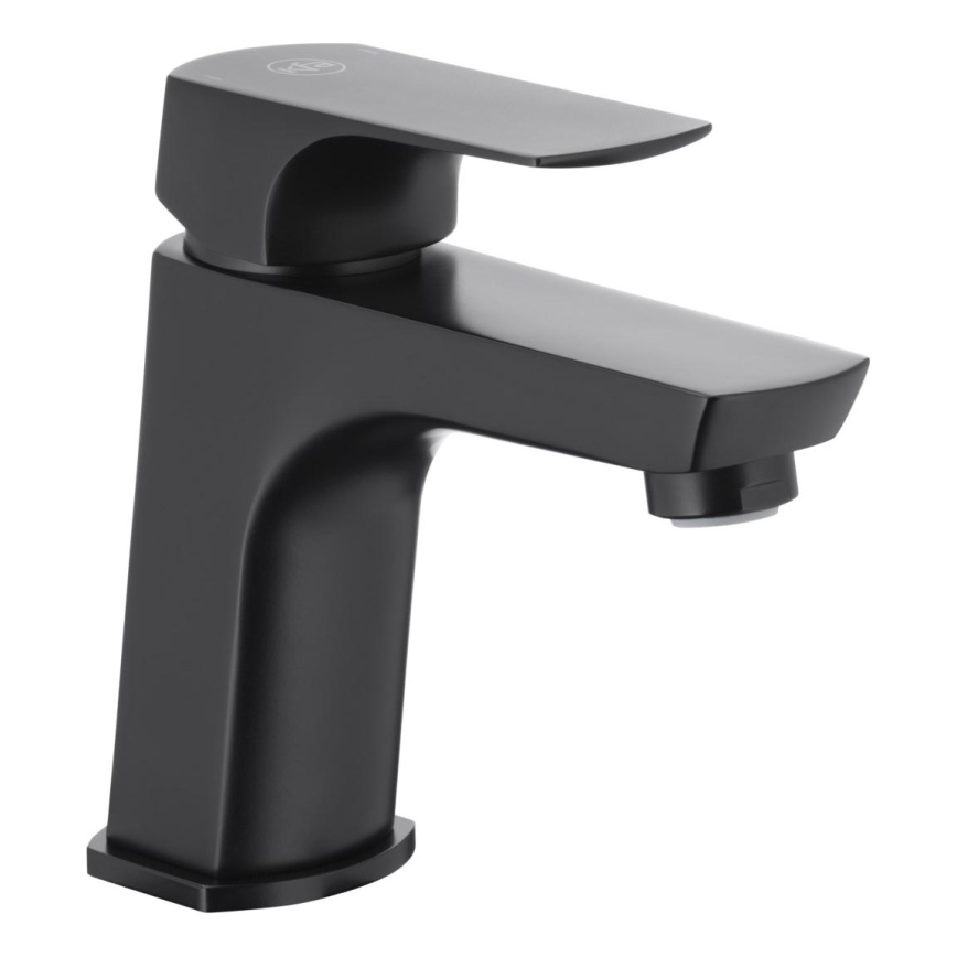 KFA Armatura 5532-815-81 - Waschbeckenarmatur + Ablauf mit Überlauf MOKAIT 13,9 cm Messing/matt schwarz