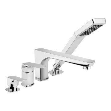 KFA Armatura 5535-210-00 - Badewannenarmatur 4-Loch MOKAIT glänzendes Chrom