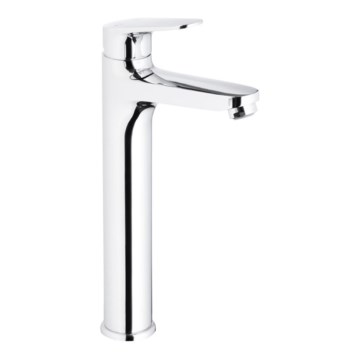 KFA Armatura 5552-712-00 - Waschbeckenarmatur + Ablauf mit Überlauf OTAVA 30,2 cm glänzendes Chrom