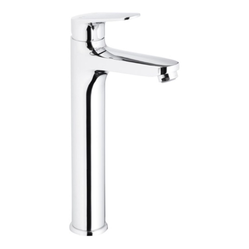 KFA Armatura 5552-712-00 - Waschbeckenarmatur + Ablauf mit Überlauf OTAVA 30,2 cm glänzendes Chrom