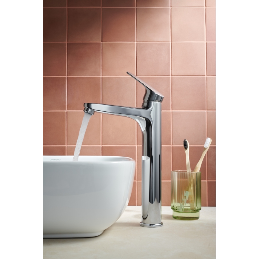 KFA Armatura 5552-712-00 - Waschtischarmatur mit Ablaufventil und Überlauf OTAVA 30,2 cm Hochglanzchrom