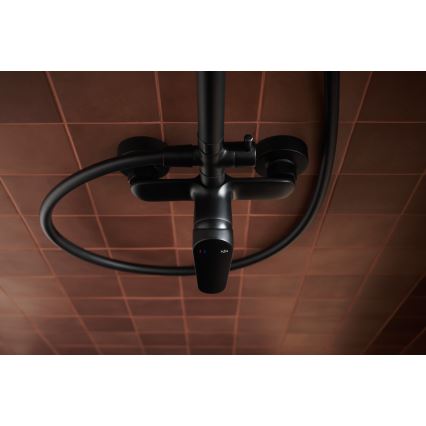 KFA Armatura 5556-910-81 - Duschset mit Armatur OTAVA Messing/matt schwarz