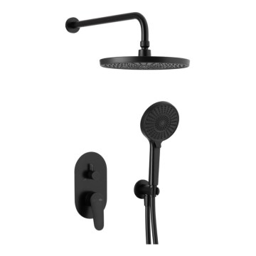 KFA Armatura 5559-501-81 - Duschgarnitur mit Unterputz-Armatur OTAVA matt schwarz