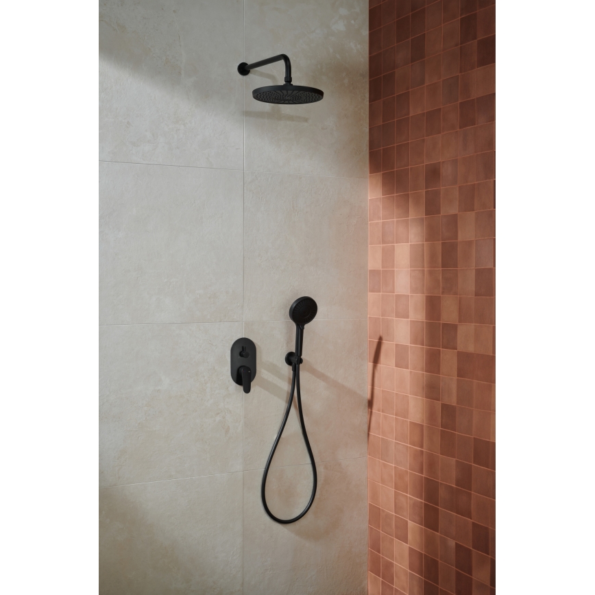 KFA Armatura 5559-501-81 - Duschset mit Unterputzarmatur OTAVA matt schwarz