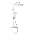 KFA Armatura 5756-910-00 - Duschset mit Thermostat-Armatur MALAGA, Hochglanz-Chrom