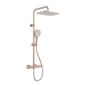 KFA Armatura 5756-910-34 - Duschset mit thermostatischer Mischbatterie MALAGA Roségold