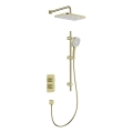 KFA Armatura 5759-301-31 - Duschset mit thermostatischer Unterputzarmatur MALAGA, gebürstetes Gold