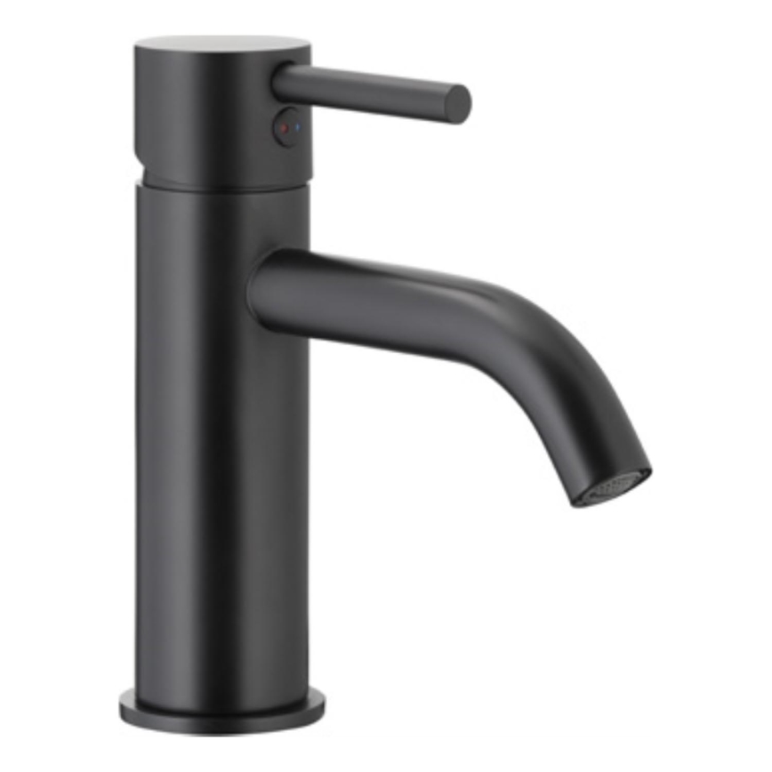KFA Armatura 5822-815-81 - Waschbeckenarmatur + Ablauf NEDA 16,5 cm Messing/matt schwarz