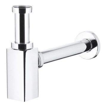 KFA Armatura 600-002-00 - Eckiger Siphon glänzendes Chrom