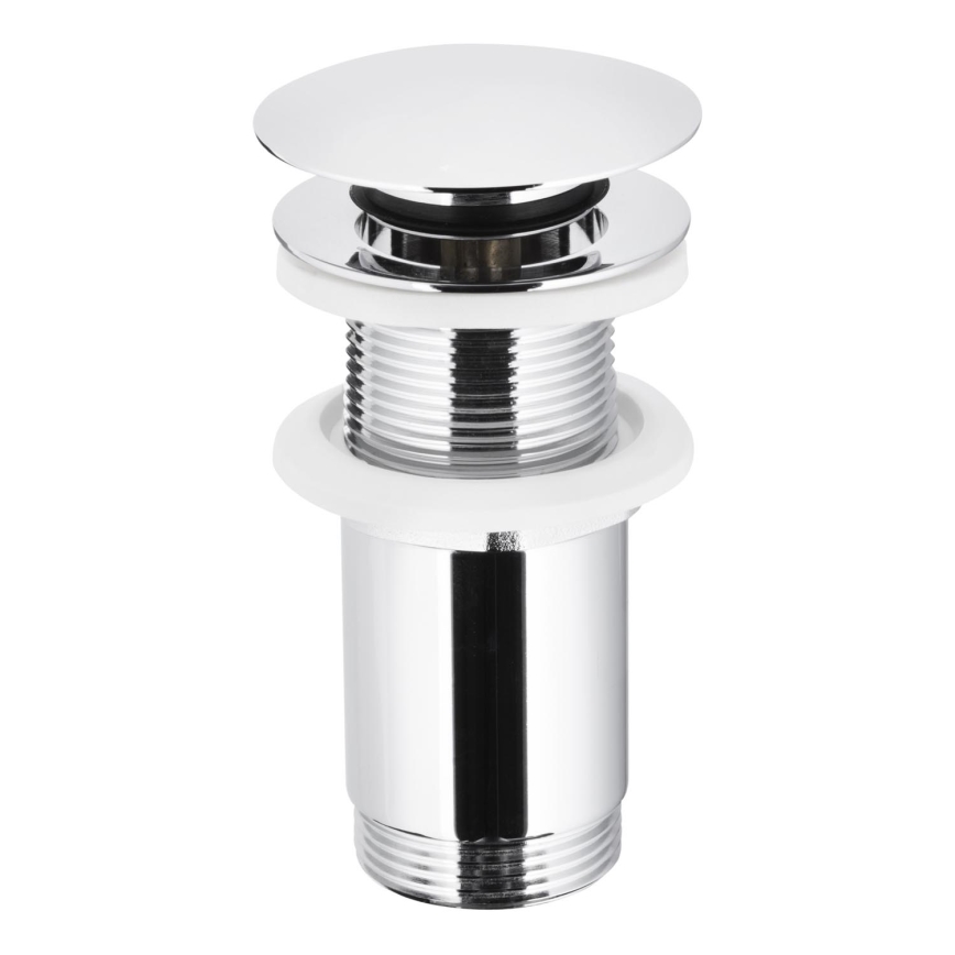 KFA Armatura 660-253-00 - Waschbeckenabfluss ohne Überlauf CLICK-CLACK d 6,6 cm glänzendes Chrom