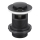 KFA Armatura 660-354-81 - Waschbeckenablauf mit Überlauf CLICK-CLACK d 6,2 cm Messing/matt schwarz