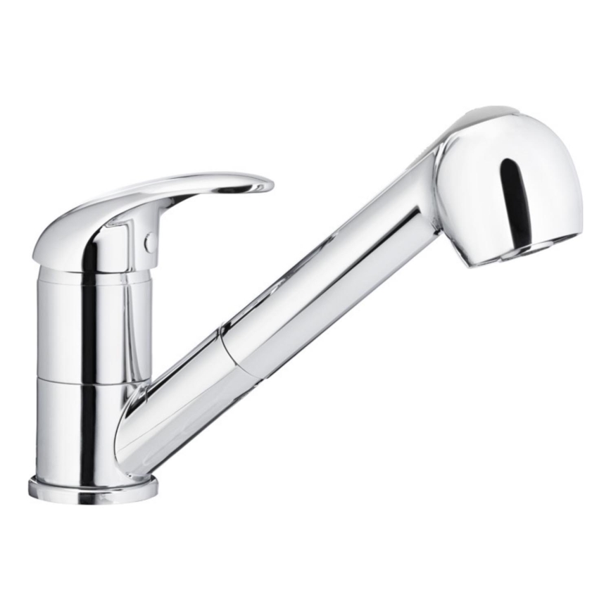 KFA Armatura 6613-110-00 - Wasserhahn/Armatur mit ausziehbarer Sprühvorrichtung INDIRA glänzendes Chrom