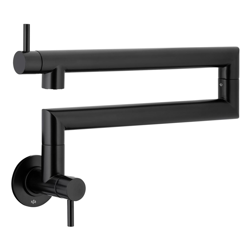 KFA Armatura 6623-030-81 - Küchenarmatur mit Gelenk DUERO POT FILLER Edelstahl/matt schwarz