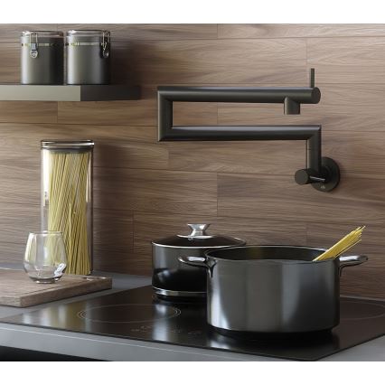 KFA Armatura 6623-030-81 - Küchenarmatur mit Gelenk DUERO POT FILLER Edelstahl/matt schwarz