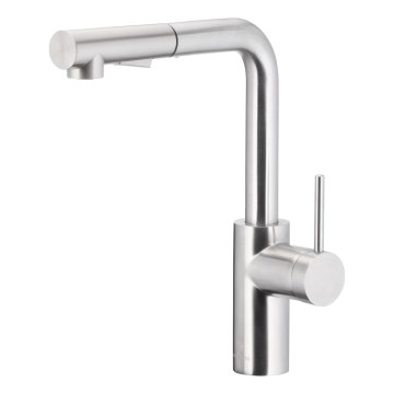 KFA Armatura 6623-110-22 - Wasserhahn/Armatur mit ausziehbarer Sprühvorrichtung DUERO BASIC Edelstahl