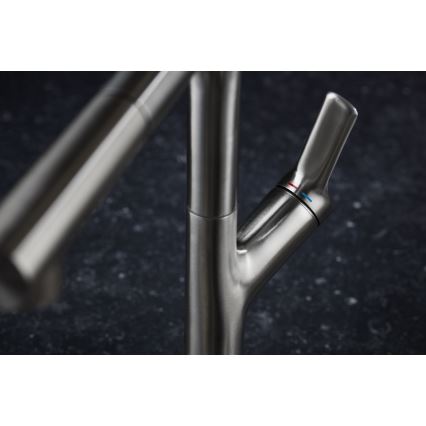 KFA Armatura 6623-220-22 - Wasserhahn/Armatur mit ausziehbarer Sprühvorrichtung DUERO DESIGN Edelstahl