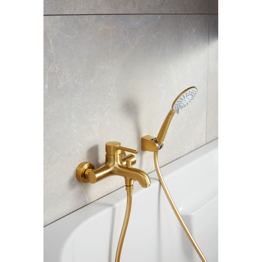 KFA Armatura 841-220-31 - Duschgarnitur MOZA geschliffen golden