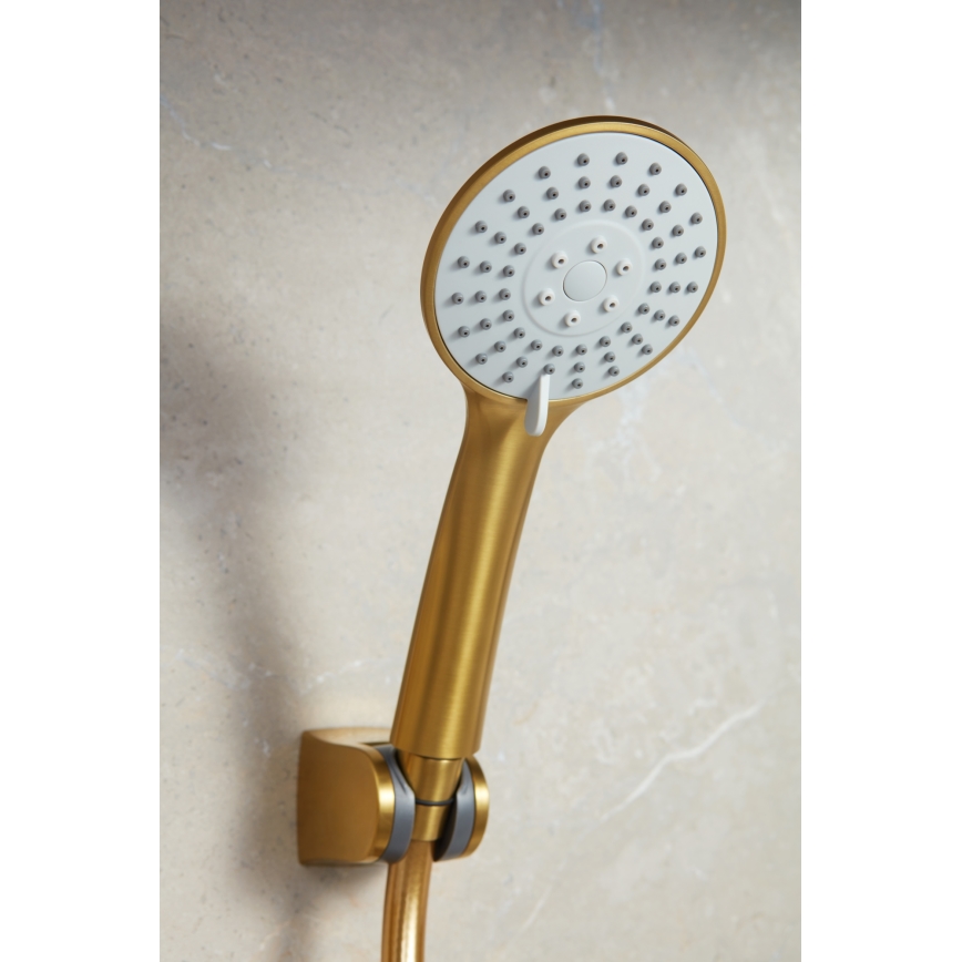 KFA Armatura 841-220-31 - Duschgarnitur MOZA geschliffen golden