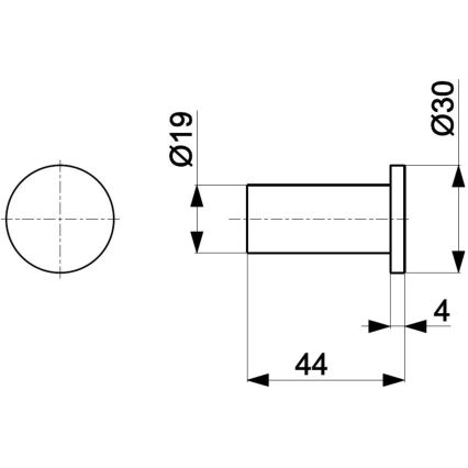 KFA Armatura 864-020-31 - Wandhaken TOWEL Edelstahl/geschliffen golden