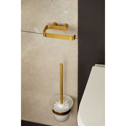 KFA Armatura 864-022-31 - Toilettenpapierhalter Edelstahl/geschliffen golden